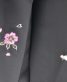 卒業式袴単品レンタル[ブランド・刺繍]黒色に桜とハートの刺繍[身長148-152cm]No.566